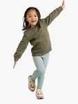 Детская толстовка с круглым вырезом Lindex, хаки - фото 3