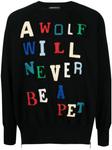Undercover patch-lettering cotton sweatshirt, черный - фото