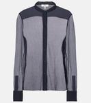 Рубашка из шелкового шифона Chloé, Graphite Blue - фото