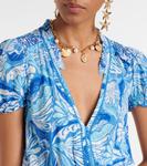 Биби цветочное мини-платье Poupette St Barth, Blue Tiger Lily - фото 4