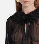 Шелковое платье Saint Laurent, Noir - фото 4