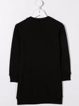 Balmain Kids платье-свитер с логотипом, черный - фото 2