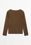 Джемпер Massimo Dutti BOAT NECK LONG SLEEVE, Dark Brown - фото 5