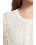 Свитер Mod-o-doc Long Sleeve Button Front Open Knit Sweater, белый - фото 4
