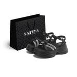 Сандалии с одним ремешком женские SAFIYA, Black - фото