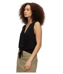 Футболка Sanctuary Notched Button Front Tee, черный - фото 2