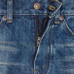 Французские джинсы средней посадки CELINE, потертый синий - фото 4