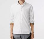 Рубашка мужская белая Burberry, белый - фото 2