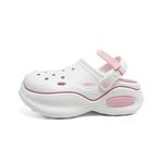 Клог женский бело-розовый 5 см EXULL Q - фото