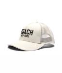 Бейсболка дальнобойщик Coach, экрю - фото