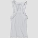 Бесшовная майка в рубчик Free People, белый - фото 3