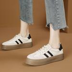 Женские скейтерские кроссовки FOXER бежевые, экрю/серебро (с флисовой подкладкой) - фото 2