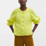 Кардиган из мохера GANNI, желтый - фото 7