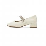 DAPHNE Туфли Мэри Джейн женские бежевые - фото