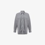 Рубашка Hunza G из тканого ситца в клетку, черный - фото