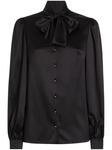 Атласная рубашка Dolce & Gabbana, черный - фото