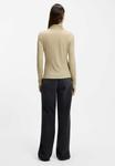 Топ BOSS Long sleeved top, Light Beige Five/Beige - фото 3