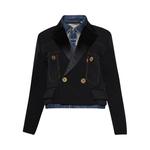 Куртка Sacai Levis Denim x Matelasse Twill Jacket, Black - фото
