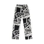 Брюки Rhude Strada Silk Track Pants, Black/White - фото