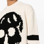Свитер с интарсией в виде черепа Alexander McQueen, белый - фото 7
