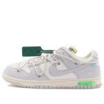 Кроссовки x off white dunk low Nike, серый - фото
