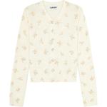 Цветочный кардиган GANNI, белый - фото