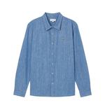 Джинсовая рубашка LACOSTE, синий - фото