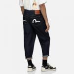 Зауженные джинсы с вышитым логотипом Evisu, синий - фото 3