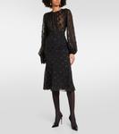 Атласная юбка миди dg devoré Dolce&Gabbana, черный - фото 2