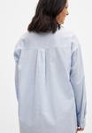 Блуза NA-KD Button-down blouse, Blue Stripe/Blue - фото 3