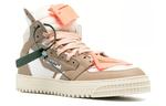 Кеды мужские Off-White Arrow высокие, бежевый / коричневый / белый - фото 3