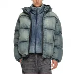 DIESEL Пуховик W Mons, Light Blue Faded - фото 6