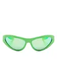 Солнцезащитные очки-маска с эффектом градиента Dolce & Gabbana Eyewear, зеленый - фото
