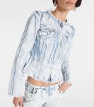 Джинсовая куртка с принтом Acne Studios, светло-синий - фото 5