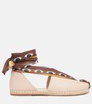 Кожаные эспадрильи на шнуровке Farm Rio, Blush Pink - фото 4