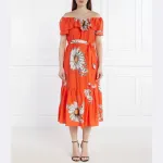 Платье с поясом Desigual, оранжевый - фото