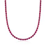 Теннисное ожерелье Ross-Simons Ruby из стерлингового серебра Ross-Simons, 18 In - фото