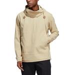 Худи Men's adidas Solid Color Logo Long Sleeves Pullover HN0636, коричневый - фото 2