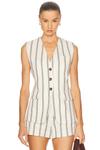 Жилет Noa A.L.C., Cream Stripe - фото