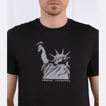 Футболка стандартного кроя Armani Exchange, черный - фото 4