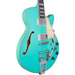 Электрогитара D'Angelico Deluxe SS Semi-Hollow с тремоло D'Angelico Shield, матовый серф-зеленый - фото 5