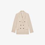 Блейзер Reiss Bella в клетку, бежевый - фото