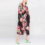 MSGM Длинное платье с рукавами женское черное - фото 7