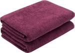 Банные полотенца Zollner 00000320 2er-Set, бордо - фото