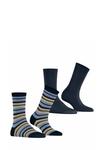 Носки Esprit College Stripe 2-Pack, Marine/Teal - фото 5