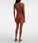 Мини-платье с ажурными вырезами Pierced Orbit Christopher Esber, Coconut Shell - фото 3