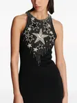Платье мини Falling Stars с вышивкой BALMAIN, черный - фото 7