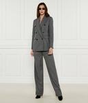 Брюки женские Max&Co. широкого кроя в полоску, серый - фото 2