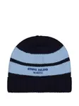 Шапка бини в полоску Stone Island, синий - фото