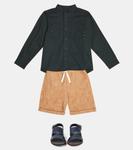 Джинсовая рубашка Тедди Bonpoint, Vert Ardoise - фото 2